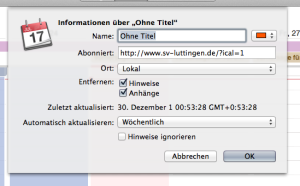 Kalender abonnieren Mac OS X 4